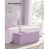 SONGMICS Sėdimoji dėžė su saugojimo vieta iš aksomo 38 x 110 x 38 cm