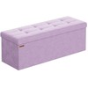 SONGMICS Sėdimoji dėžė su saugojimo vieta iš aksomo 38 x 110 x 38 cm