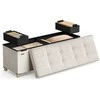 Songmics Suolas su daiktadėže 38 x 110 x 40 cm Kojinė 112 L cappuccino beige