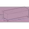 Songmics Taburetė su daiktadėže 40 x 110 x 40 cm pastelinės rožinės spalvos