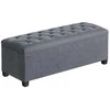 Songmics Pufas su daiktadėže 40 x 110 x 40 cm pilka