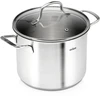 Puodas su stikliniu dangčiu, 3,6 l, sidabrinis, Ø 18 cm