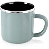 Puodelis iš emaliuoto plieno su rankenėle, mėtinis, 400 ml, 12 × 9 × 8,5 cm