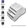 Qoltec DIN bėgio maitinimo šaltinis | 60W | 24V | 2,5A | Pilka