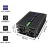 QOLTEC 51927 Monolitinis įtampos keitiklis 3000 MS Wave / 12V iki 230V / 1500/3000 / USB