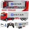 Lean Toys Radijo bangomis valdomas sunkvežimis su priekaba HSTAR 6CH 270°