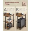 Songmics Vasagle Rašomasis stalas 120 x 130 x 76 cm su 2 lentynomis vintage ruda-juoda
