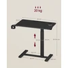 Songmics Rašomasis stalas su ratukais, 80 x 45 x 65–102 cm