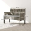 Rataninė sofa 2 vietų