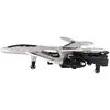 RC dronas su automatiniu pakilimu ir nusileidimu bei aukščio palaikymu, pilkas–juodas su geltonais elementais, 23 × 14,7 × 5 cm