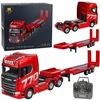Huina RC sunkvežimis Scania 770S su priekaba, raudonas, 1:18