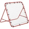 HOMCOM futbolo atšokimo tinklelis, treniruočių vartai su reguliuojamu kampu, raudona ir juoda spalvos, 96 x 80 x 96 cm