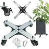 Reguliuojamas gėlių stovas su ratukais, 37–52 cm