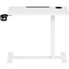 Songmics Reguliuojamas staliukas ant ratukų 80x45 cm baltas