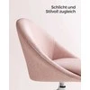 Songmics Reguliuojamo aukščio biuro kėdė, rožinė