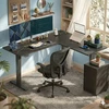 Songmics Reguliuojamo aukščio stalas 160 x 140 x 72–120 cm