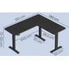 Songmics Reguliuojamo aukščio stalas 160 x 140 x 72–120 cm