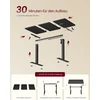 Songmics Reguliuojamo aukščio rašomasis stalas 120 × 60 × 72–120 cm