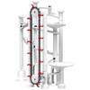 Lean Toys Rutuliukų takelio konstruktorius su bateriniu keltuvu, 56 × 44 cm, 153 dalių