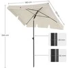 Songmics Skėtis 180 x 125 cm, smėlio spalvos
