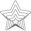 Orion Sausainių formelės 5 vnt. plieninės žvaigždės 7,5 cm