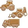 Sausainių formelės transporto priemonių formų, sidabrinės, 3 vnt.