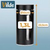 Vilde Stiklinis indas maisto produktams 1,3 L su juodu dangčiu