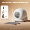 Savaime išsivalantis kačių tualetas su programėlės valdymu ir 1080p kamera, baltas/pilkas, 58,1 × 47,5 × 53 cm