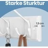 Sieninė drabužių kabykla SONGMICS, 40x11 cm, balta