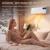 Sieninis elektrinis šildytuvas su PTC keraminiu kaitinimu ir Wi‑Fi, baltas, 50 × 14,5 × 19 cm