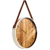Home Styling Collection Sieninis laikrodis su dekoratyviniu dirželiu, rudas, 38 × 38 cm