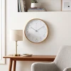 Home Styling Collection Sieninis laikrodis su medieną imituojančiu rėmu, baltas, Ø 30 cm
