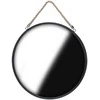 Home Styling Collection Juodas sieninis veidrodis apvalus 41 cm
