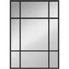 Sieninis veidrodis su metaliniu rėmu ir 9 segmentų tinkleliu, juodas, 50 x 2 x 70 cm