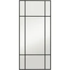 Sieninis veidrodis su metaliniu rėmu, juodas, 50 x 2 x 110 cm