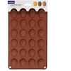 Silikoninė kepimo forma 24 kriauklių formos ertmėms, ruda, 27,5 × 17 × 1 cm