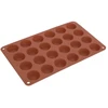 Silikoninė kepimo forma 24 mini keksiukams, ruda, 27,5 × 17 × 1,3 cm