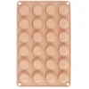 Silikoninė kepimo forma 24 mini keksiukams, smėlio spalvos, 27,5 × 17 × 1,3 cm