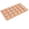 Silikoninė kepimo forma 24 mini keksiukams, smėlio spalvos, 27,5 × 17 × 1,3 cm