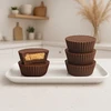 Silikoninė kepimo forma 24 mini keksiukams, ruda, 27,5 × 17 × 1,3 cm