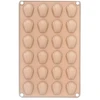 Silikoninė kepimo forma su 24 kriauklelių formos ertmėmis, smėlio spalvos, 27,5 × 17 × 1 cm