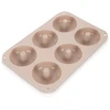 Silikoninė spurgų kepimo forma 6 ertmių, smėlio spalvos, 25,5 × 17,5 × 3,5 cm