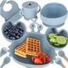 Roger Silikoniniai kūdikių indai mėlyni