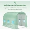 Outsunny polietileno plėvelė 3x2x2 m, atsarginė plėvelė su 6 langais sodo tuneliniam šiltnamiui
