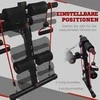 HOMCOM pilvo preso treniruoklis, treniruočių suoliukas, atsispaudimų suoliukas su pasipriešinimo gumomis, reguliuojamas, iki 120 kg, 37,5x55,5x50-68 cm