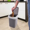 Orion Plastikinė šiukšliadėžė 12 l - Pakeliamas dangtis - Pilka