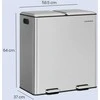 Songmics Šiukšliadėžė 2 x 30 l