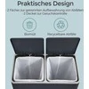 Songmics Atliekų dėžė 60 litrų (2 x 30 L) Pilka