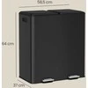 Songmics Šiukšliadėžė 2 x 30 l