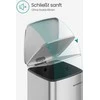 Songmics 30 litrų talpos plieninė šiukšliadėžė metallic sidabrinis
